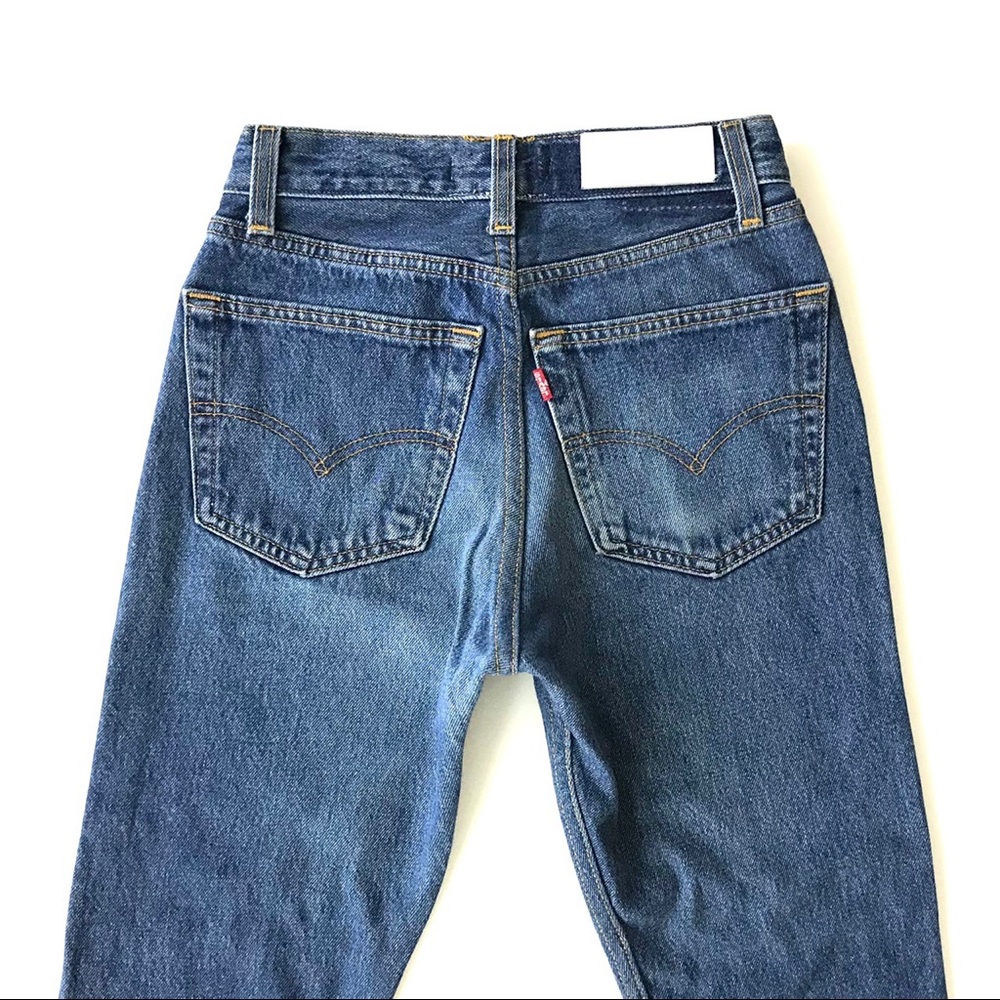 Re/Done Redone vintage Levi’s 501 button fly slim fit ankle crop jeans 23 XXS